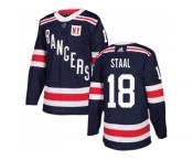 Men Adidas New York Rangers #18 Marc Staal Navy Blue Authentic 2018 Winter Classic Stitched NHL Jersey