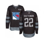 Men Adidas New York Rangers #22 Kevin Shattenkirk Black 1917-2017 100th Anniversary Stitched NHL Jersey