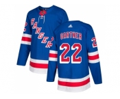 Men Adidas New York Rangers #22 Mike Gartner Royal Blue Home Authentic Stitched NHL Jersey