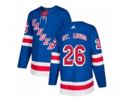 Men Adidas New York Rangers #26 Martin St.Louis Royal Blue Home Authentic Stitched NHL Jersey