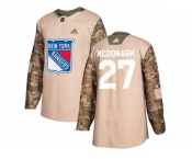 Men Adidas New York Rangers #27 Ryan McDonagh Camo Authentic 2017 Veterans Day Stitched NHL Jersey