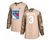 Men Adidas New York Rangers #3 James Patrick Camo Authentic 2017 Veterans Day Stitched NHL Jersey
