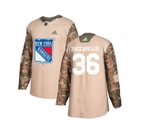 Men Adidas New York Rangers #36 Mats Zuccarello Camo Authentic 2017 Veterans Day Stitched NHL Jersey