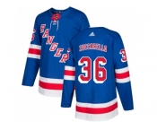 Men Adidas New York Rangers #36 Mats Zuccarello Royal Blue Home Authentic Stitched NHL Jersey
