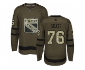 Men Adidas New York Rangers #76 Brady Skjei Green Salute to Service Stitched NHL Jersey