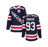 Men Adidas New York Rangers #93 Mika Zibanejad Navy Blue Authentic 2018 Winter Classic Stitched NHL Jersey