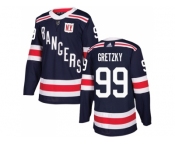 Men Adidas New York Rangers #99 Wayne Gretzky Navy Blue Authentic 2018 Winter Classic Stitched NHL Jersey