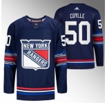 Men New York Rangers #50 Will Cuylle Navy Stitched Jersey