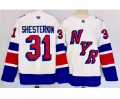 Men's New York Rangers #31 Igor Shesterkin White 2024-25 Stadium Series Stitched Jersey