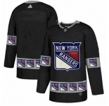 Men's New York Rangers Black Blank Team Logos Fashion Adidas Jersey