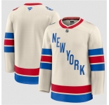 Men's New York Rangers Blank Cream 2026 Winter Classic Stitched Hockey Jersey