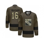 New York Rangers #16 Derick Brassard Green Salute to Service Stitched NHL Jersey
