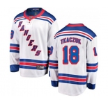 New York Rangers #18 Walt Tkaczuk Fanatics Branded White Away Breakaway NHL Jersey