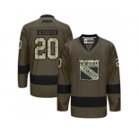 New York Rangers #20 Chris Kreider Green Salute to Service Stitched NHL Jersey