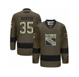 New York Rangers #35 Mike Richter Green Salute to Service Stitched NHL Jersey