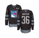 New York Rangers #36 Glenn Anderson Black 1917-2017 100th Anniversary Stitched NHL Jersey