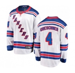 New York Rangers #4 Ron Greschner Fanatics Branded White Away Breakaway NHL Jersey