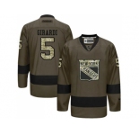 New York Rangers #5 Dan Girardi Green Salute to Service Stitched NHL Jersey