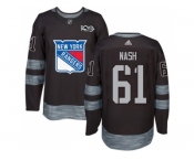 New York Rangers #61 Rick Nash Black 1917-2017 100th Anniversary Stitched NHL Jersey