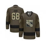 New York Rangers #68 Jaromir Jagr Green Salute to Service Stitched NHL Jersey
