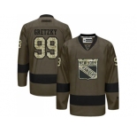 New York Rangers #99 Wayne Gretzky Green Salute to Service Stitched NHL Jersey