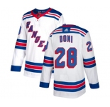 Reebok New York Rangers #28 Tie Domi Authentic White Away NHL Jersey