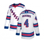 Reebok New York Rangers #4 Ron Greschner Authentic White Away NHL Jersey