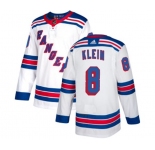 Reebok New York Rangers #8 Kevin Klein Authentic White Away NHL Jersey