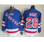 nhl jerseys new york rangers #28 domi blue[domi]