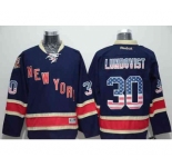 nhl jerseys new york rangers #30 lundqvist blue[national flag version]