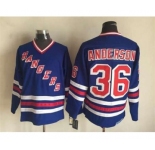 nhl jerseys new york rangers #36 anderson blue[m&n][anderson]