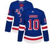 Women Adidas New York Rangers #10 Ron Duguay Premier Royal Blue Home NHL Jerse