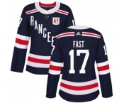 Women Adidas New York Rangers #17 Jesper Fast Authentic Navy Blue 2018 Winter Classic NHL Jersey