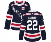 Women Adidas New York Rangers #22 Mike Gartner Authentic Navy Blue 2018 Winter Classic NHL Jersey