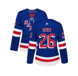Women Adidas New York Rangers #26 Jimmy Vesey Royal Blue Home Authentic Stitched NHL Jersey