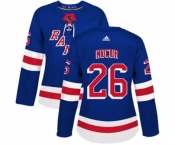 Women Adidas New York Rangers #26 Joe Kocur Authentic Royal Blue Home NHL Jersey