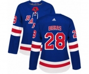Women Adidas New York Rangers #28 Chris Bigras Premier Royal Blue Home NHL Jersey