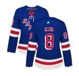 Women Adidas New York Rangers #8 Kevin Klein Premier Royal Blue Home NHL Jersey