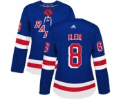 Women Adidas New York Rangers #8 Kevin Klein Premier Royal Blue Home NHL Jersey