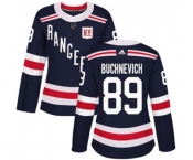 Women Adidas New York Rangers #89 Pavel Buchnevich Authentic Navy Blue 2018 Winter Classic NHL Jersey