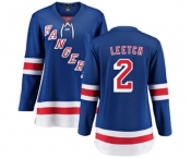 Women New York Rangers #2 Brian Leetch Fanatics Branded Royal Blue Home Breakaway NHL Jersey