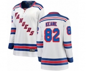 Women New York Rangers #82 Joey Keane Fanatics Branded White Away Breakaway NHL Jersey