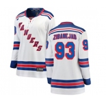 Women New York Rangers #93 Mika Zibanejad Fanatics Branded White Away Breakaway NHL Jersey