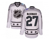 Women's Reebok New York Rangers #27 Ryan McDonagh Authentic White Metropolitan Division 2017 All-Star NHL Jersey