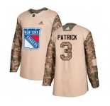 Youth Adidas New York Rangers #3 James Patrick Authentic Camo Veterans Day Practice NHL Jersey