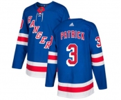 Youth Adidas New York Rangers #3 James Patrick Premier Royal Blue Home NHL Jersey