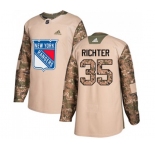 Youth Adidas New York Rangers #35 Mike Richter Authentic Camo Veterans Day Practice NHL Jersey