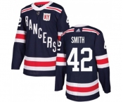 Youth Adidas New York Rangers #42 Brendan Smith Authentic Navy Blue 2018 Winter Classic NHL Jersey