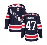 Youth Adidas New York Rangers #47 Steven Kampfer Authentic Navy Blue 2018 Winter Classic NHL Jersey