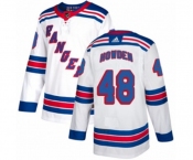 Youth Adidas New York Rangers #48 Brett Howden Authentic White Away NHL Jersey